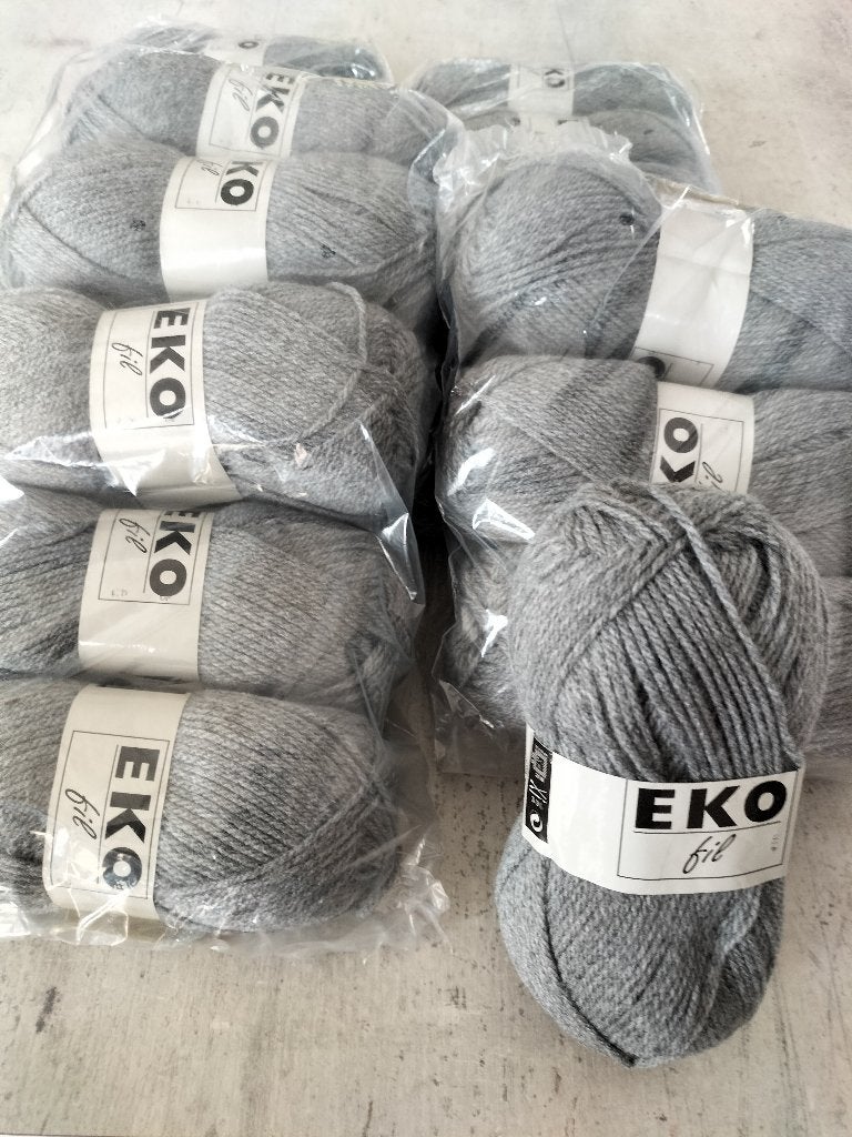EKO fil wollen ballen (19 grijze ballen) C1., Ophalen of Verzenden
