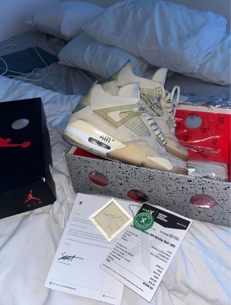 Air Jordan Off-White retro 4, Enlèvement, Comme neuf
