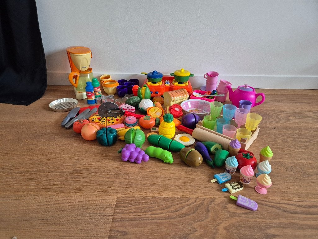 Speelgoed groenten, fruit en toebehoren, Ophalen, Zo goed als nieuw, Kunststof, Speelkeuken-accessoire