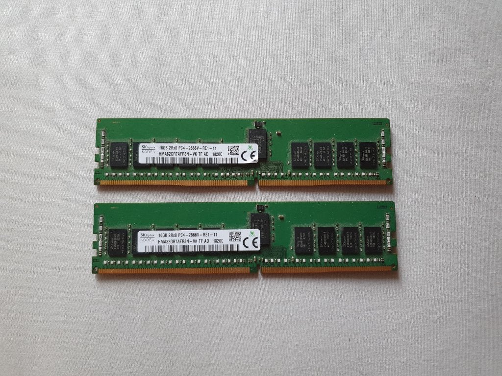 32Gb DDR4 ECC Hynix 16Gb x2 Server RAM, Informatique & Logiciels, 32 GB, Enlèvement ou Envoi, DDR4, Serveur