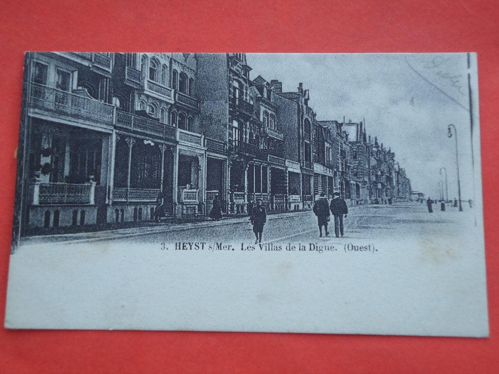 Heist - sur -Mer Les Villas de la Digue ( Ouest ), Envoi, Avant 1920, Affranchie, Flandre Occidentale