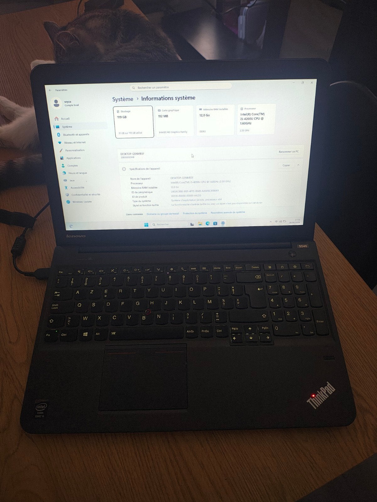 Lenovo thinkpad S540 15.6"