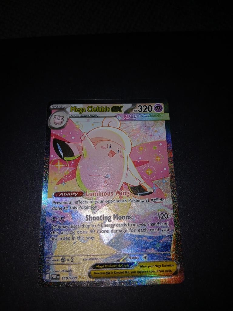 Mega Clefable Ex Pokémon kaart, Ophalen, Nieuw, Losse kaart