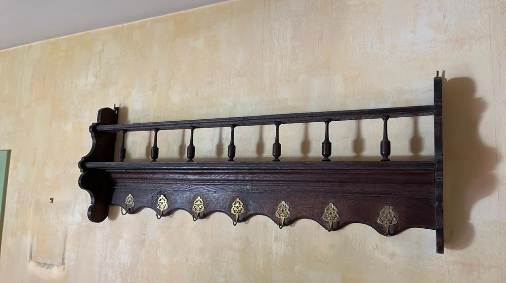 Archelle porte-vaisselle en chêne ancien, Ophalen, Gebruikt, Hout