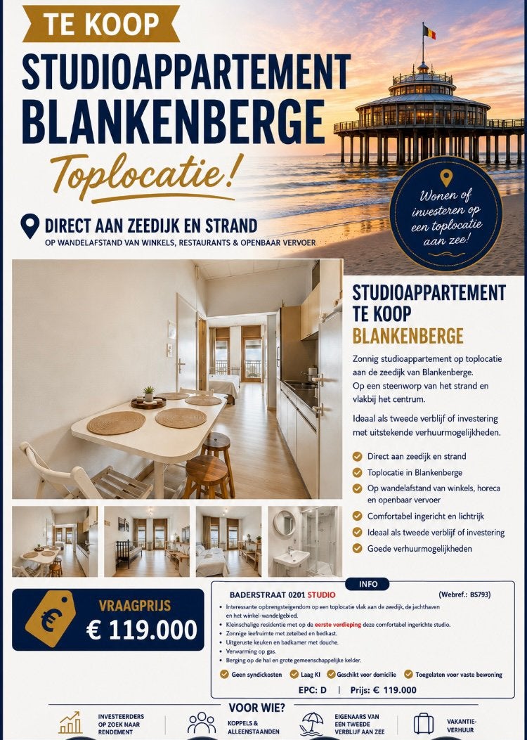 Appartement op Toplocatie Blankenberge