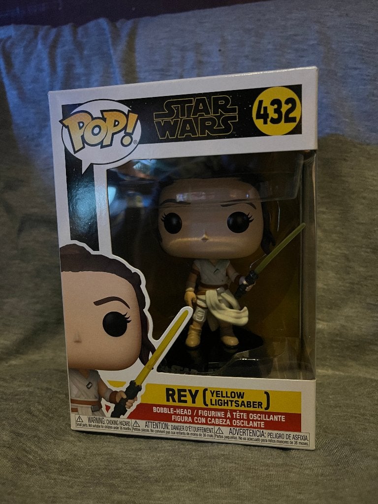 4. Funko Pop ! Star Wars - Sabre laser jaune, Enlèvement ou Envoi, Comme neuf, Statue ou Buste