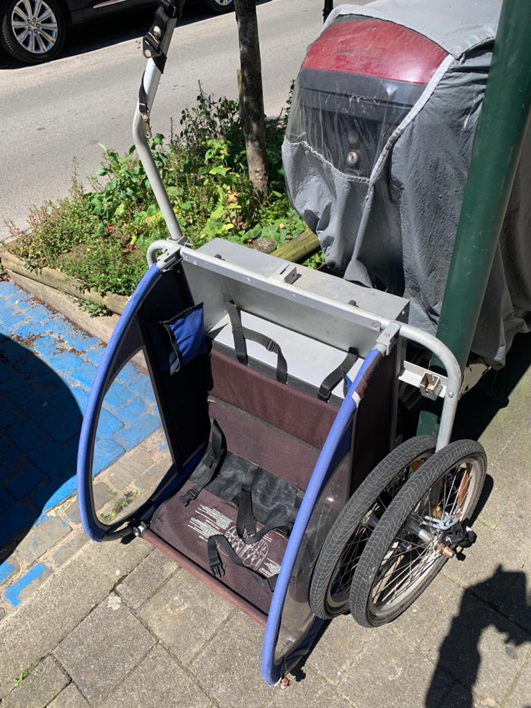 Remorque vélo, Vélos & Vélomoteurs, Pliable, 20 à 40 kg, Enlèvement, Utilisé