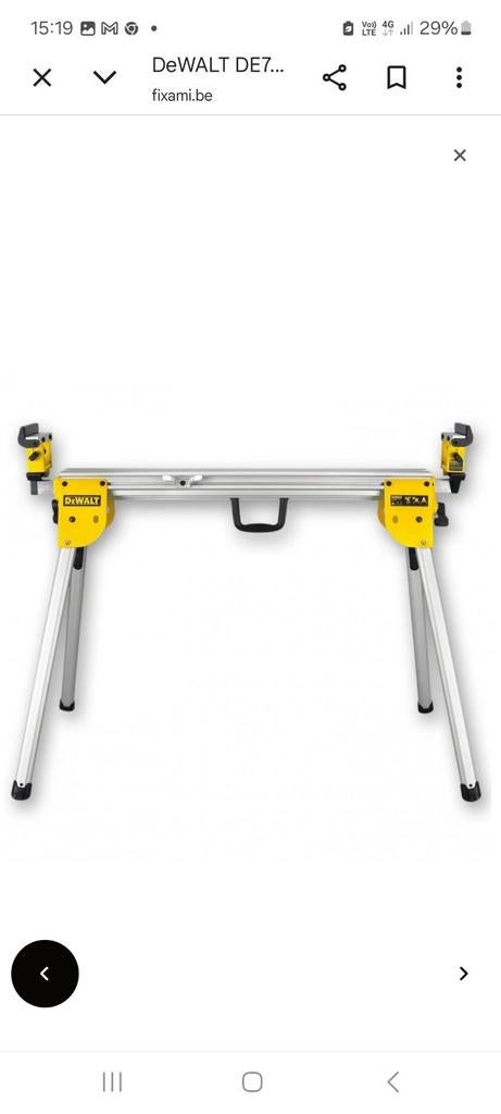 Statief Dewalt zaagmachine, Ophalen