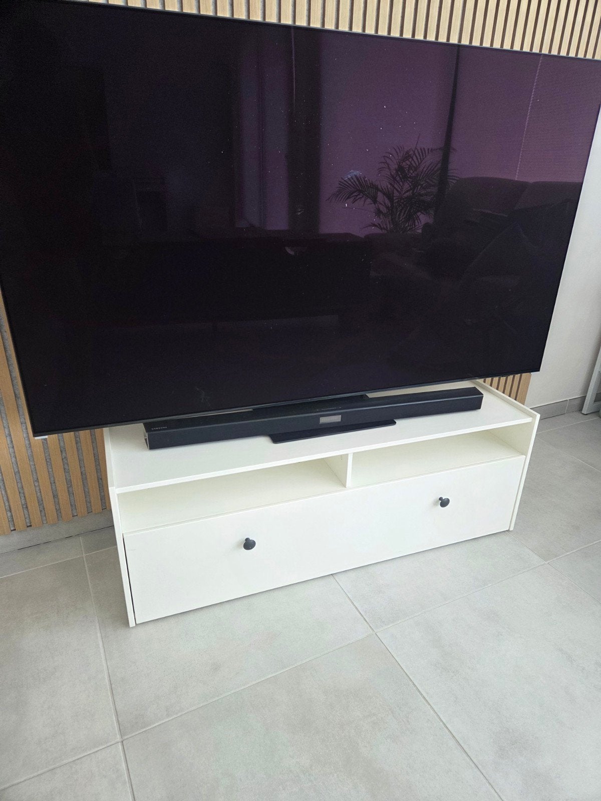 Te koop: witte tv-meubel / tv-kast 140cm, Enlèvement