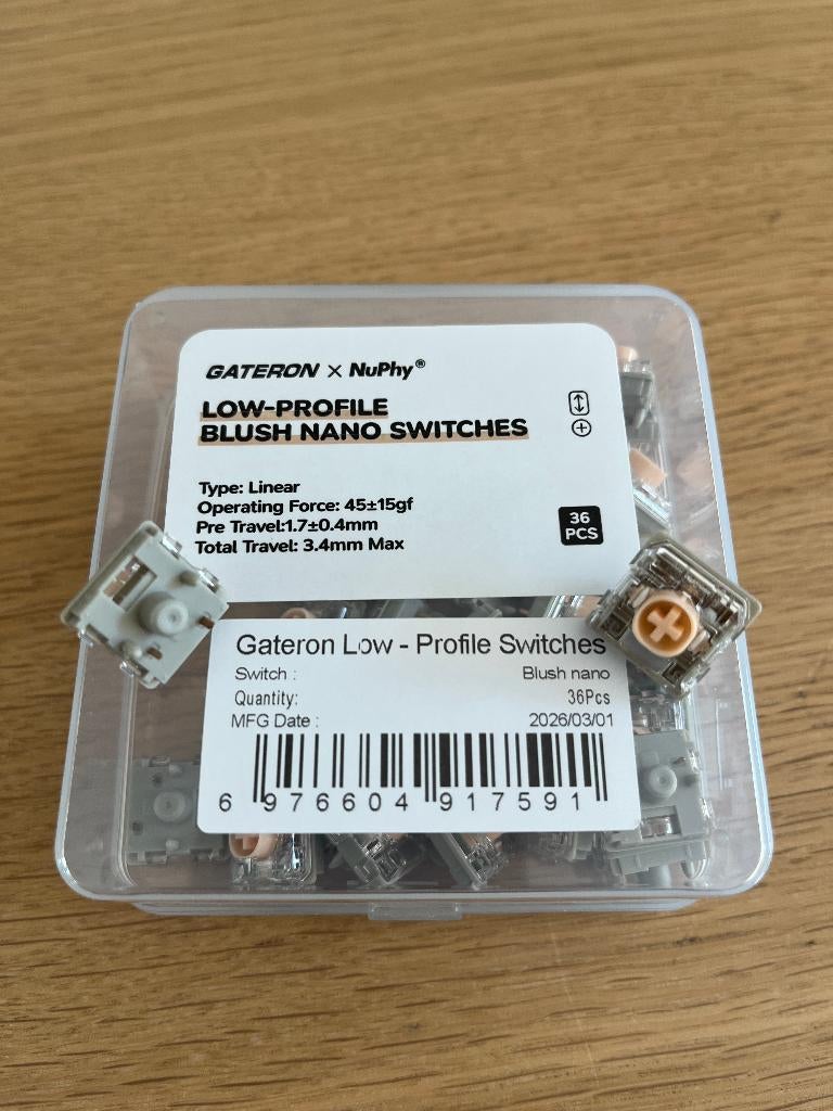Gateron Low-profile 3.0 Blush Switches NuPhy Air75 V3,Kick75, Ophalen of Verzenden, Nieuw, Nuphy