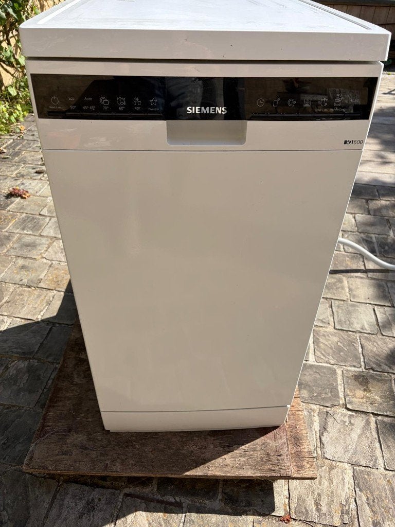 Vrijstaande smalle afwasmachine Siemens, Ophalen, Zo goed als nieuw, 85 tot 90 cm, Eco programma
