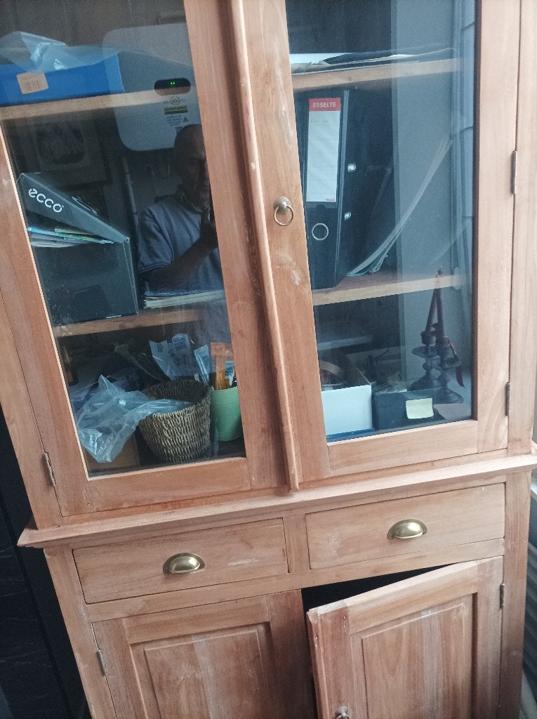 Kast, Ophalen, 100 tot 150 cm, 200 cm of meer, Teakhout