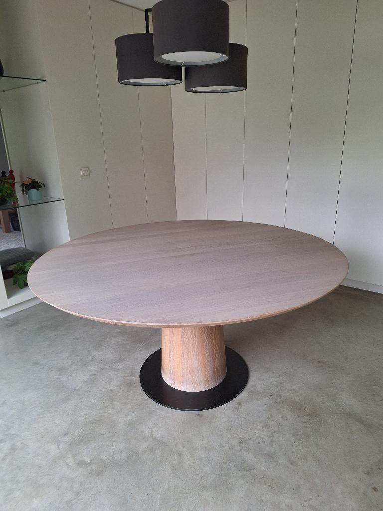 Ronde tafel, Ophalen, Gebruikt, 150 tot 200 cm, Vijf personen of meer