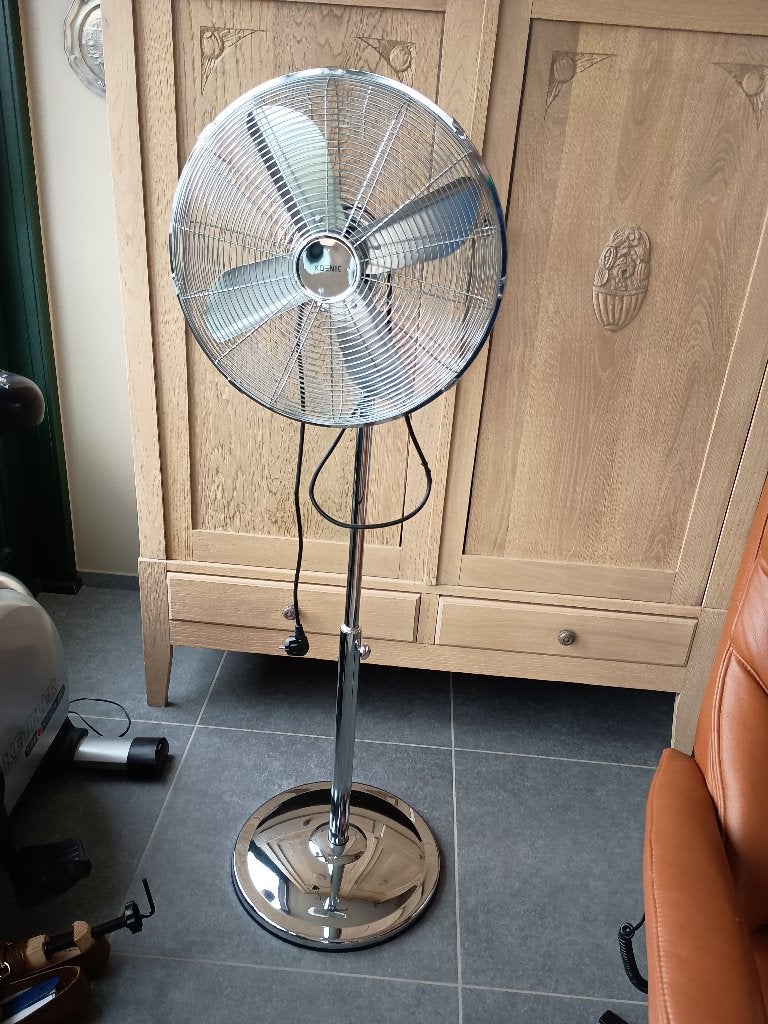 Staande statiefventilator zilverkleurig Koenic, Enlèvement, Utilisé, Ventilateur de trépied