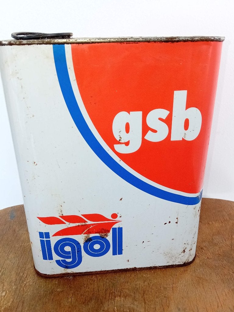 Vintage olieblik IGOL gsb, Verzamelen, Ophalen of Verzenden, Gebruikt