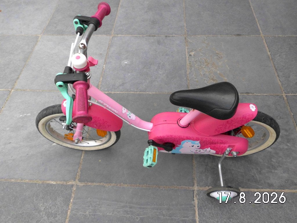 kinderfiets 14 inch, Fietsen en Brommers, Ophalen, Zijwieltjes, Gebruikt, Velgrem