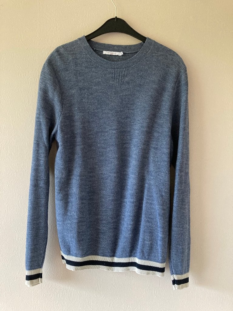 Blauwgrijze trui, Hampton Bays, Medium, Kleding | Heren, Ophalen of Verzenden, Maat 48/50 (M), Blauw, Hampton Bays