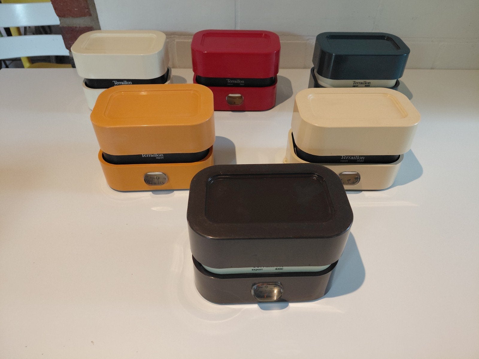 Set  van 6 Terraillon keukenweegschalen, Huis en Inrichting, Ophalen of Verzenden, Gebruikt, Kunststof
