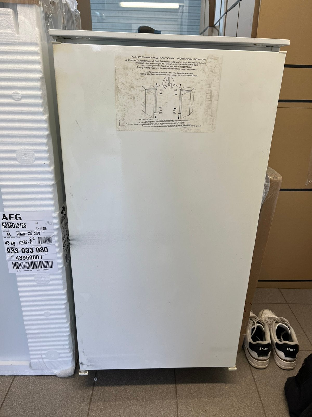 Inbouw frigo AEG, Electroménager, 85 à 120 cm, Sans bac à congélation, Enlèvement, Utilisé