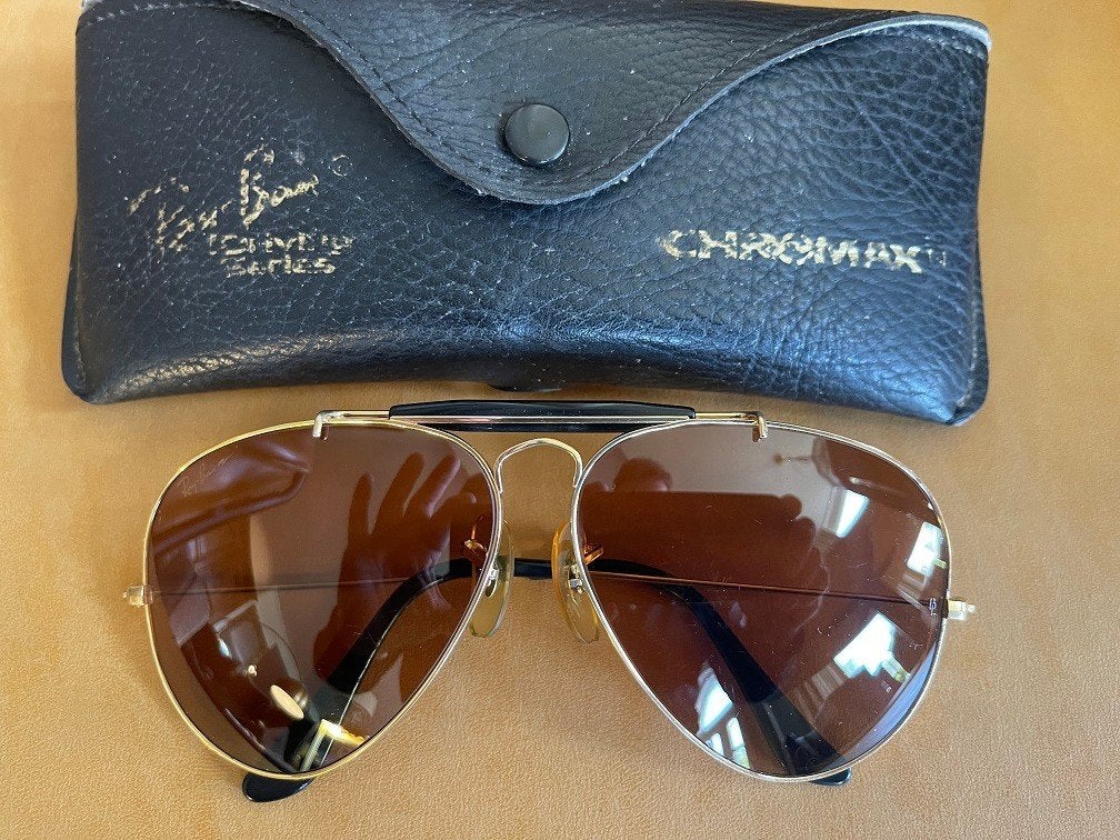 Vintage B&L Ray-Ban Outdoorsman Chromax Driver zonnebril O11, Bijoux, Sacs & Beauté, Enlèvement ou Envoi, Utilisé, Ray-Ban, Lunettes de soleil