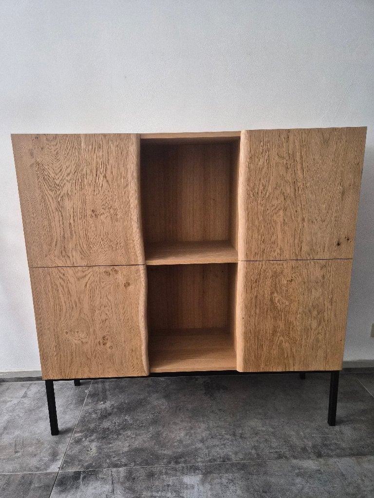 Massief houten meubilair, Huis en Inrichting, Kasten | Buffetkasten, Ophalen, 100 tot 150 cm, 100 tot 150 cm, Eikenhout