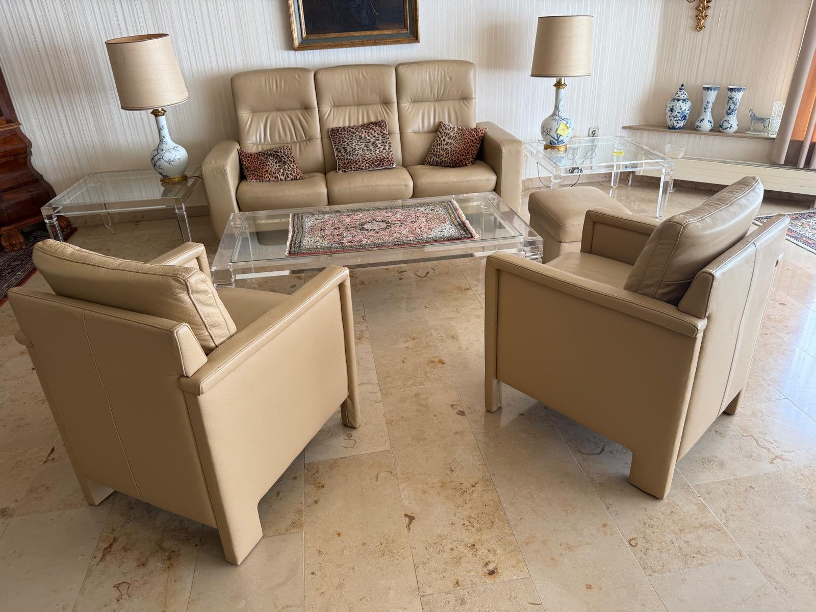 Salon de cuir  complet, marque Stressless, Enlèvement, Comme neuf