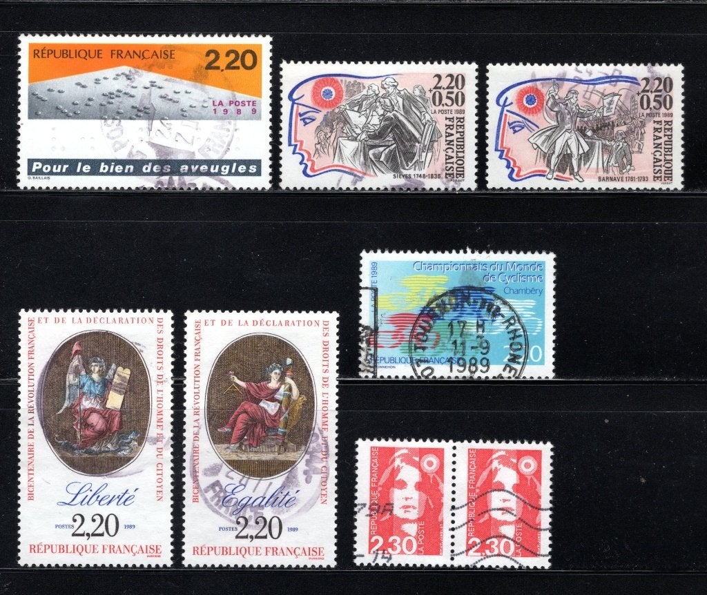 FRANCE Lot 1989 estampillé, Envoi, Affranchi