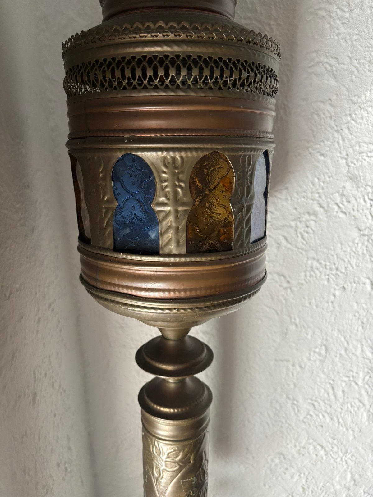 Lampe électrique en cuivre, Antiquités & Art, Enlèvement, Cuivre
