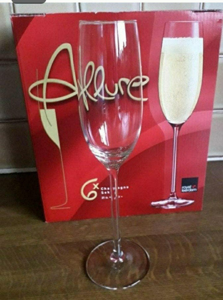 6 champagneglazen Allure
Royal leerdam., Ophalen