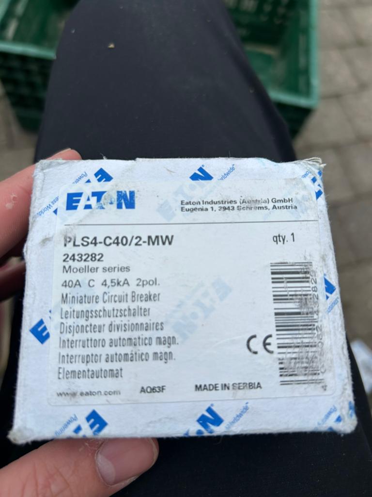 Automaat C40A 4,5kA 2p, Ophalen of Verzenden, Nieuw