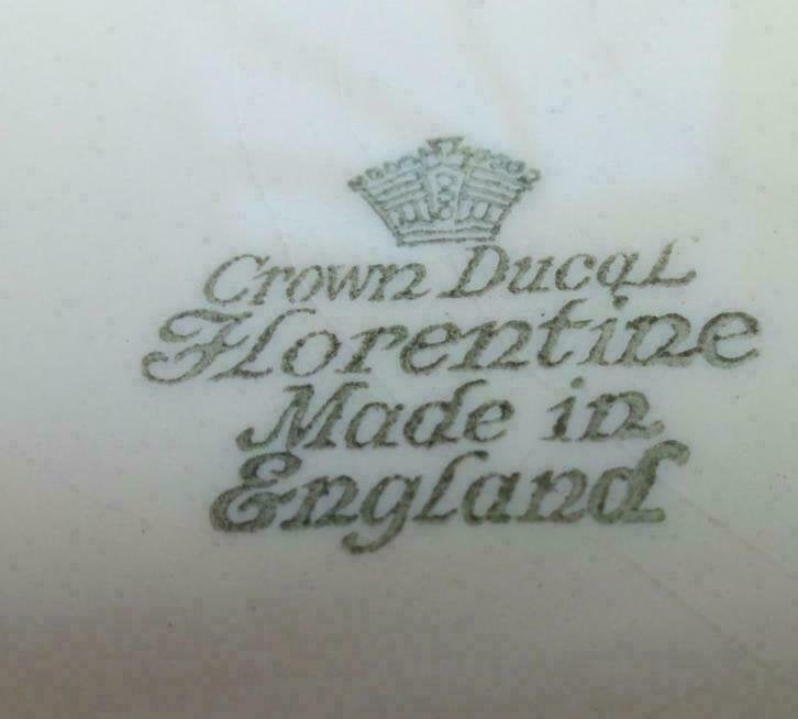 Grote gele Engelse Crown Ducal Florentine schaal, 31 cm, Antiek en Kunst, Ophalen of Verzenden