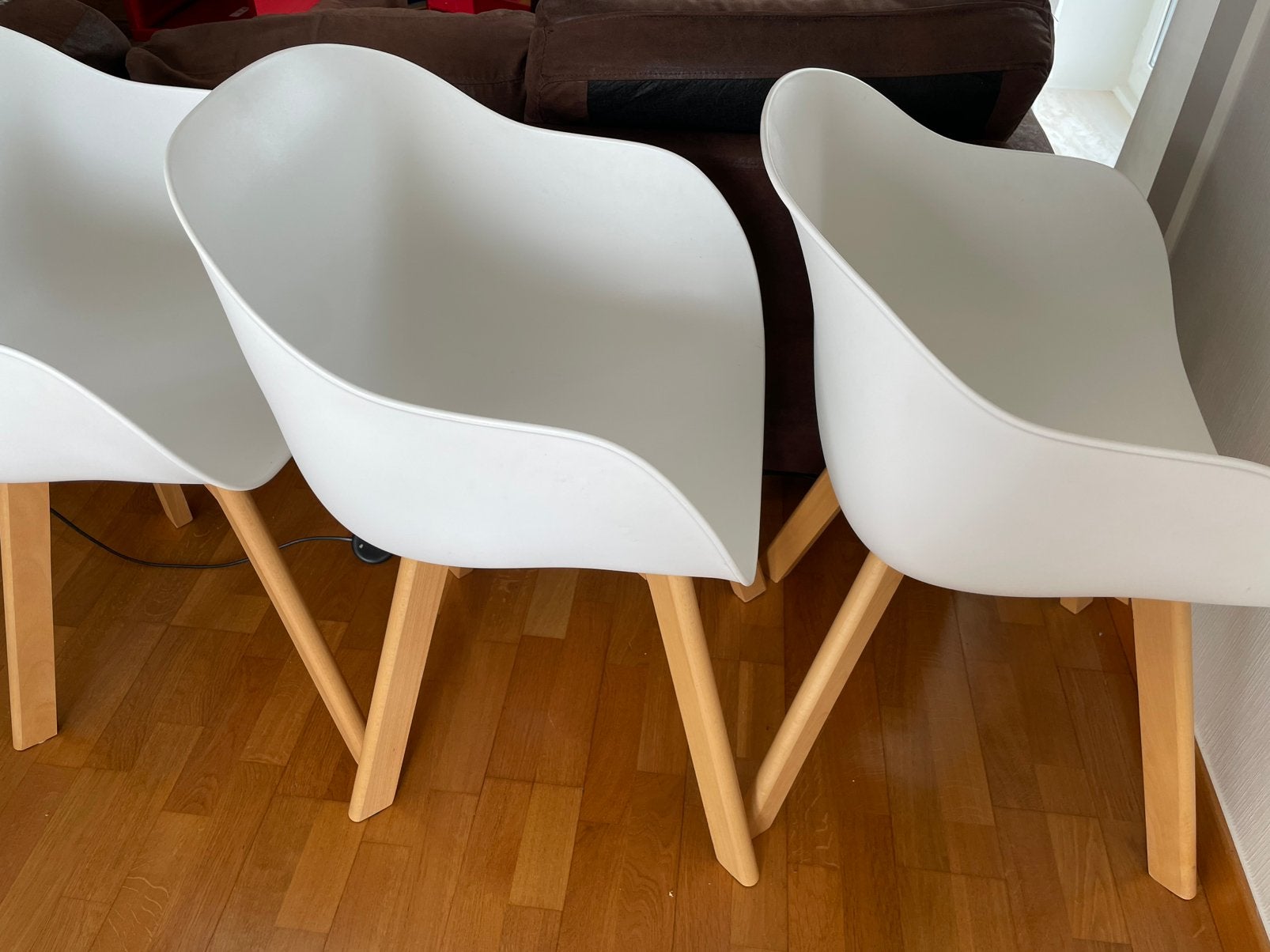 7 scandinavische design stoelen, Huis en Inrichting, Stoelen, Ophalen, Gebruikt, Wit, Scandinavisch