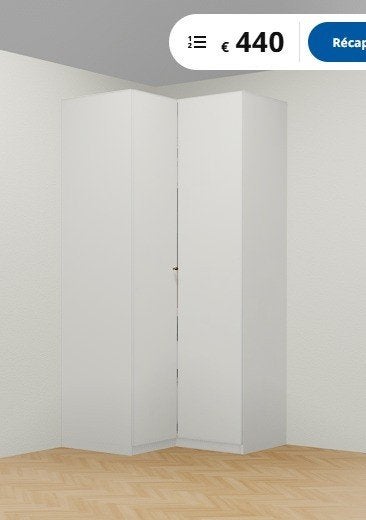 Armoire Pax d'angle avec portes blanche, Maison & Meubles, Armoires | Bibliothèques, Avec porte(s), Enlèvement