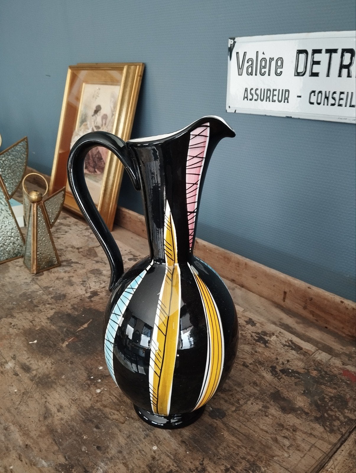 vintage jaren 60 vaas, Antiek en Kunst, Ophalen, Vaas
