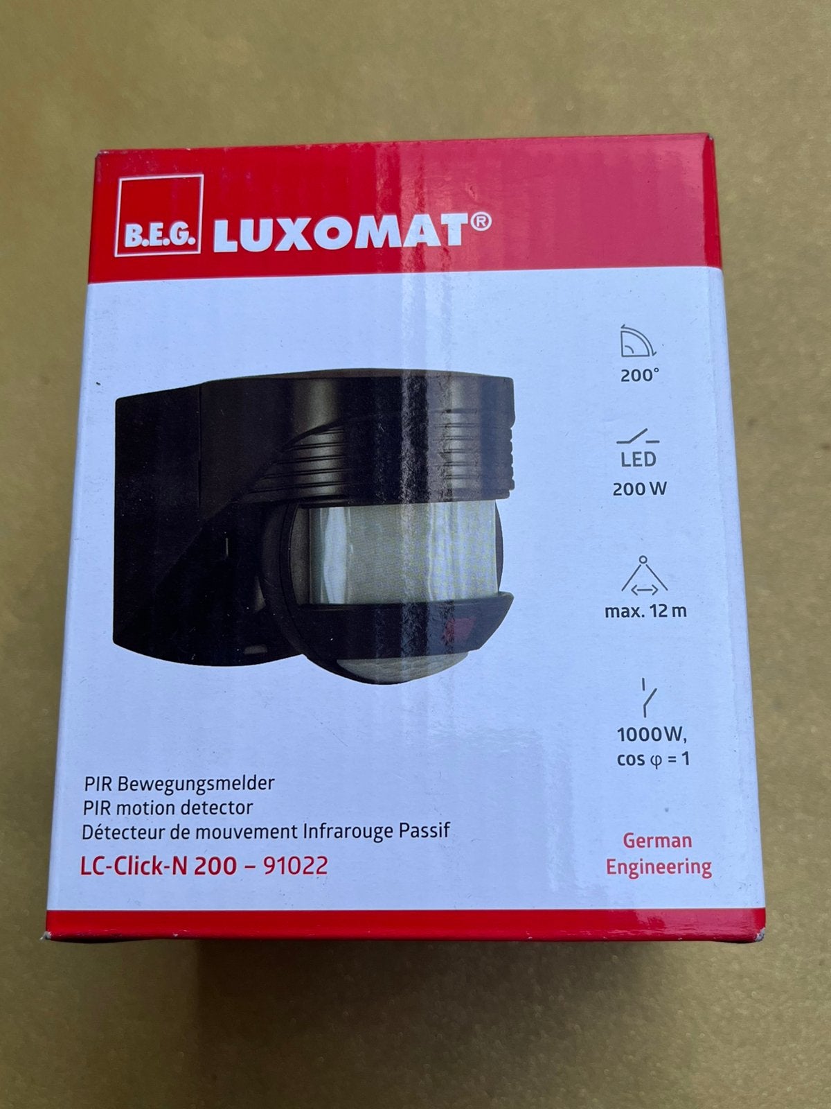 Détecteur de mouvement B.E.G. Luxomat LC-Click-N 200, Jardin & Terrasse, Éclairage extérieur, Comme neuf, LED, Enlèvement ou Envoi