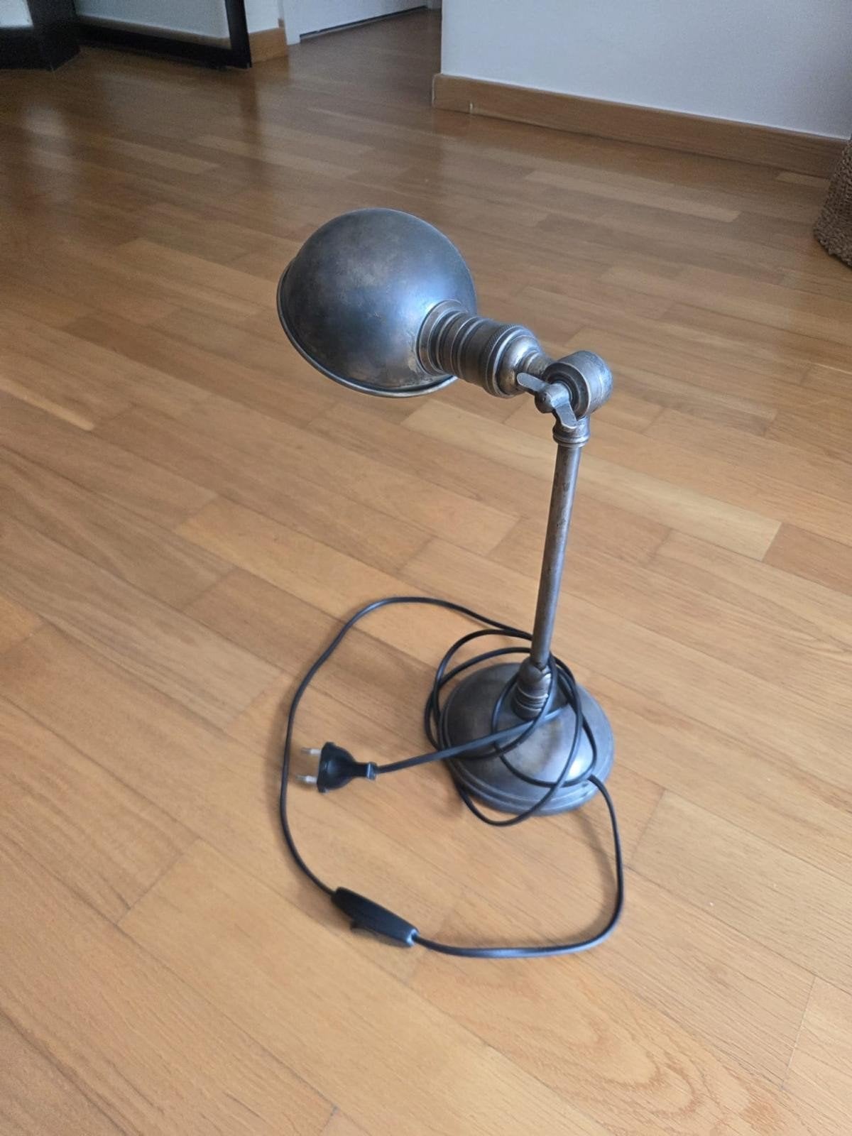 Lampe de table vintage en métal – style industriel, Ophalen, Metaal, Bureaulamp, Design