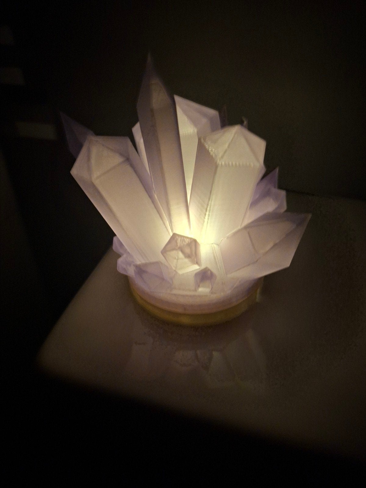 veilleuse cristal translucide mauve, Antiquités & Art, Antiquités | Éclairage, Enlèvement ou Envoi