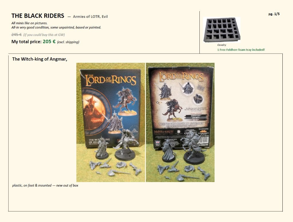 The Black Riders (Evil) ME SBG Games workshop, Hobby & Loisirs créatifs, Enlèvement ou Envoi, Neuf, Le Seigneur des Anneaux, Figurine(s)
