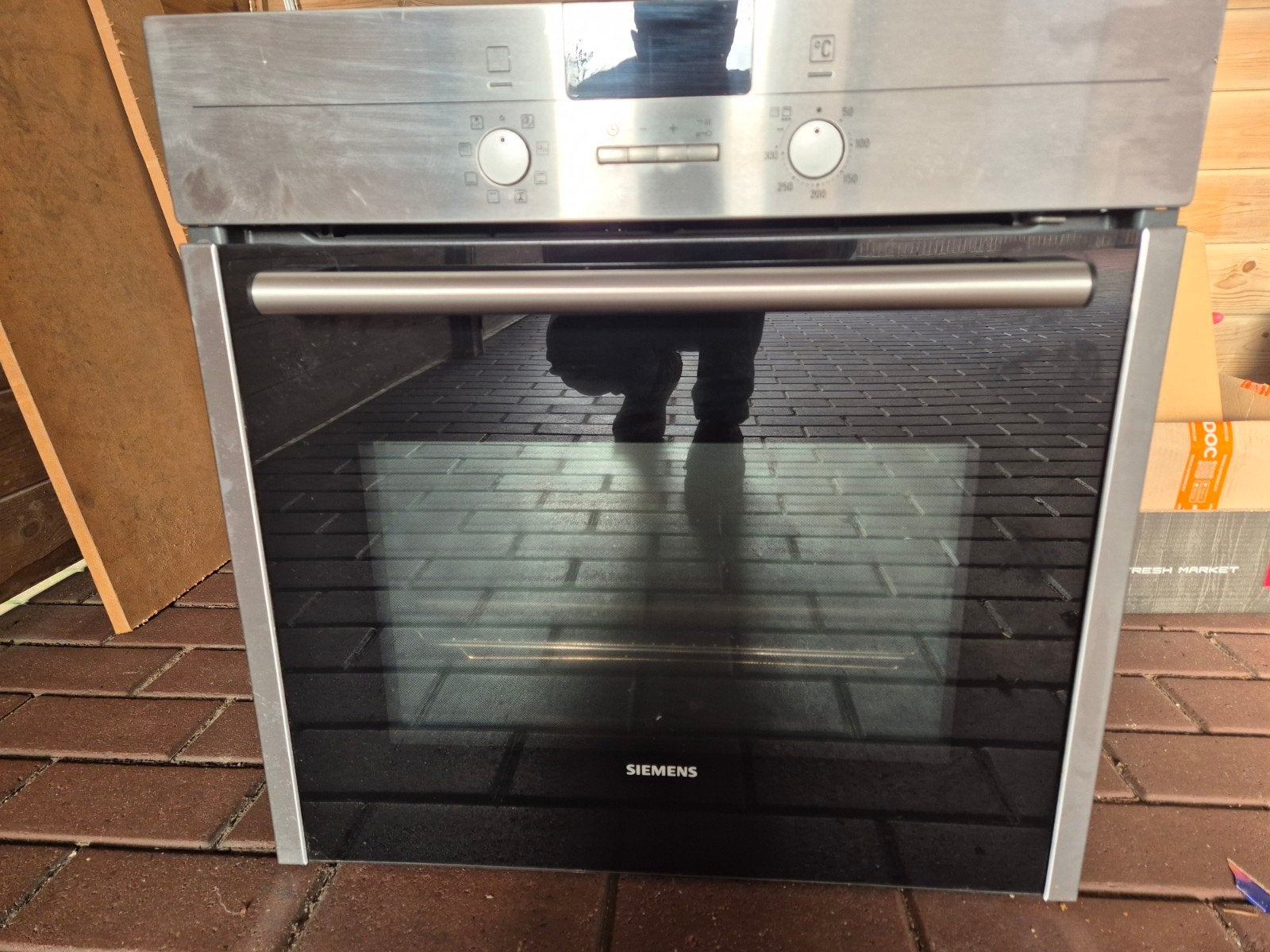 inbouwoven roestvrij staal inox merk siemens, Elektronische apparatuur, Ophalen, 50 tot 55 cm, Gebruikt, Siemens