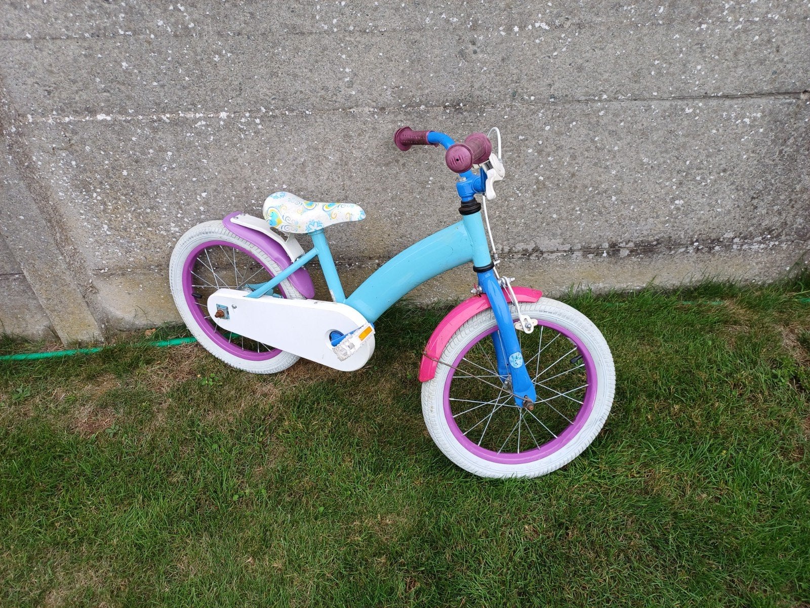 kinderfiets blauw, Ophalen, Zo goed als nieuw, Velgrem, Minder dan 16 inch