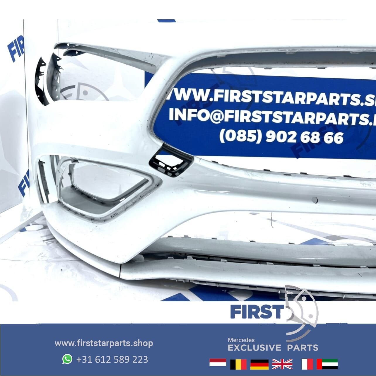 W118 BUMPER CLA AMG VOORBUMPER A1188853901 C118 ZWART WIT GR, Auto-onderdelen, Gebruikt, -, Voor, Ophalen of Verzenden