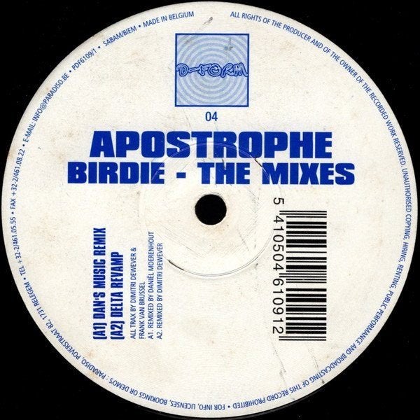 Apostrophe - Birdie - The Mixes, Enlèvement ou Envoi, Comme neuf, 12 pouces, House