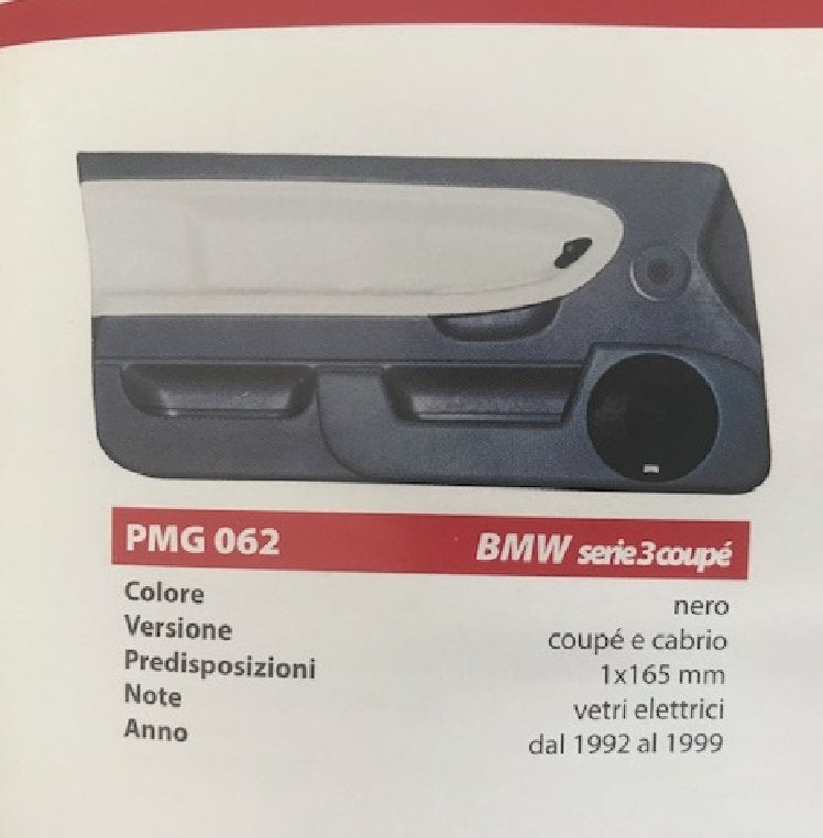 PMG062 - deurpaneel voor BMW 3 coupé – model 1992-99, Autos : Divers, Haut-parleurs voiture, Enlèvement ou Envoi, Neuf