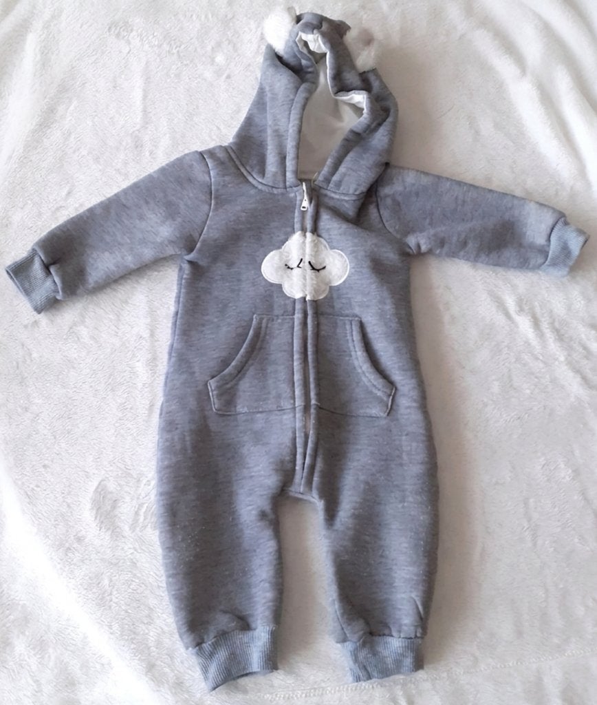 Baby warme onesie grijs met oortjes 74, Enfants & Bébés, Vêtements de bébé | Taille 74, Enlèvement ou Envoi, Neuf, Garçon ou Fille