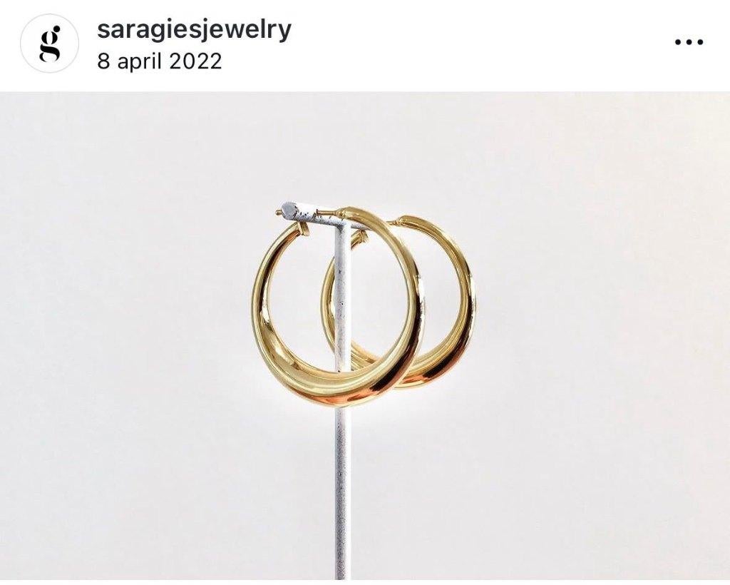 Gouden oorbellen 18kt, Hangers, Ophalen of Verzenden, Zo goed als nieuw, Goud