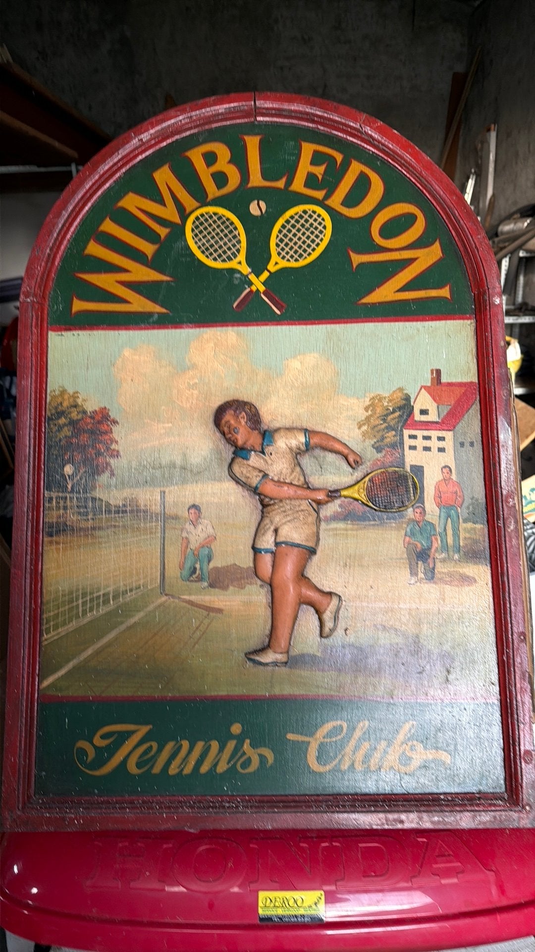 Panneau publicitaire vintage, Collections, Enlèvement, Utilisé, Panneau publicitaire