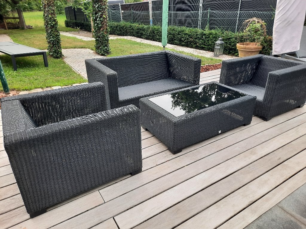 Loungeset tuin, Ophalen, 4 zitplaatsen, Zo goed als nieuw, Loungeset