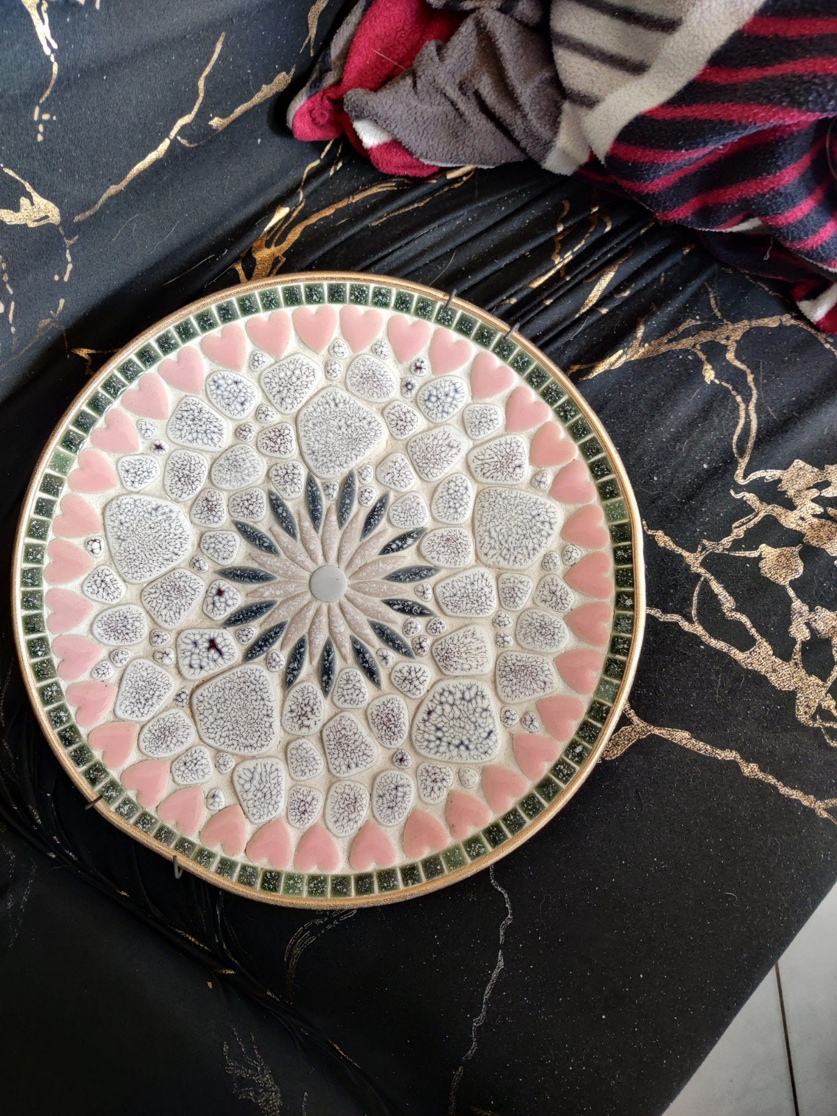 vintage keramische decoratieve plaat, Antiek en Kunst, Ophalen