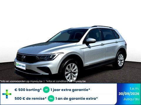 Volkswagen Tiguan Life 1.5TSI 150pk DSG *ACC, leder, open da, Automaat, Startonderbreker, SUV of Terreinwagen, 157 g/km