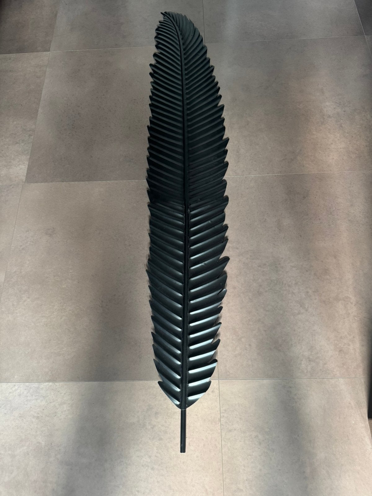 Zwart metalen veer wanddecoratie 162cm, Ophalen, Metaal, 25 cm, Zwart